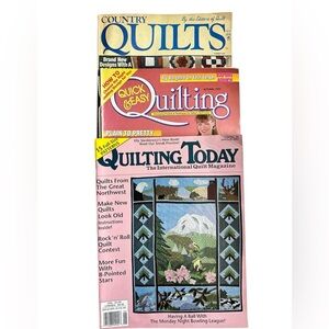 Vintage Quilting Magazine Collection Lot of Three 1990s Patterns